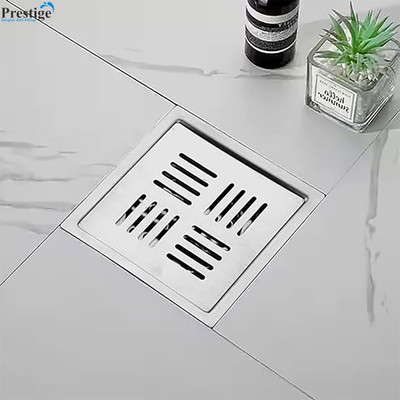 Prestige Floor Stainless Steel Push Down Strainer(12.5 cm Set of 1)