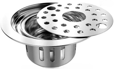 Ramya Floor Stainless Steel Push Down Strainer(12.7 cm Set of 1)