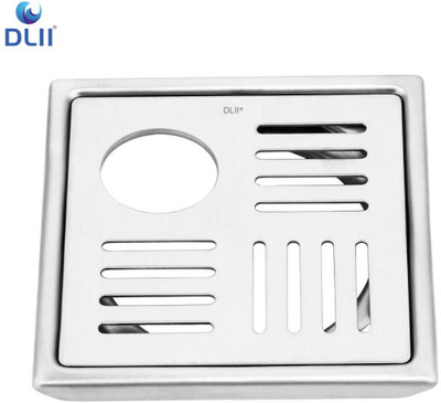 DLII Floor Stainless Steel Push Down Strainer(12.7 cm Set of 1)