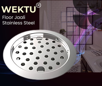 WEKTU Floor Stainless Steel Pop-Up Strainer(12 cm Set of 1)