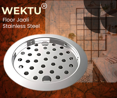 WEKTU Floor Stainless Steel Pop-Up Strainer(12 cm Set of 1)