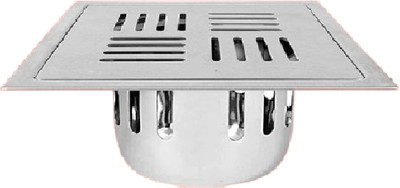 COSWARE Floor Stainless Steel Push Down Strainer(12.7 cm Set of 1)