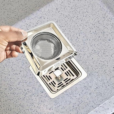 Nukra Basin Stainless Steel Pop-Up Strainer(5 cm Set of 1)
