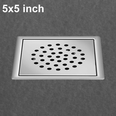 Sanjay Chilly Floor Stainless Steel Push Down Strainer(12.7 cm Set of 1)