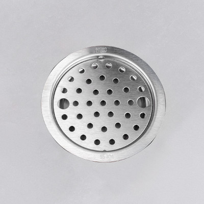 Bathstory Floor Stainless Steel Push Down Strainer(7.8 cm Set of 1)