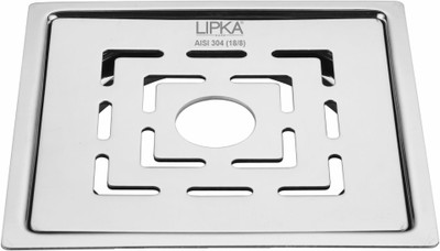 Lipka Floor Stainless Steel Push Down Strainer(15 cm Set of 1)