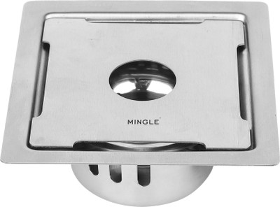 Mingle Floor Stainless Steel Pop-Up Strainer(15.24 cm Set of 1)