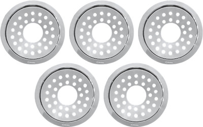 Viking Floor Stainless Steel Push Down Strainer(12.5 cm Set of 5)