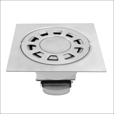 Sanjay Chilly Floor Stainless Steel Push Down Strainer(10.1 cm Set of 1)