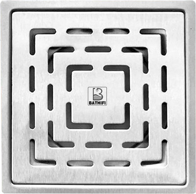 BATHIFI Floor Stainless Steel Push Down Strainer(12 cm Set of 1)