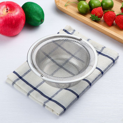 KitchenFest Basin Stainless Steel Push Down Strainer(11 cm Set of 1)