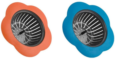 SNEHANSH Basin Plastic Push Down Strainer(11 cm Set of 2)