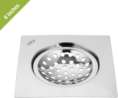 Lipka Floor Stainless Steel Push Down Strainer(15 cm Set of 2)
