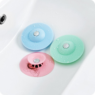 Lucacci Bathroom Sink Plastic Push Down Strainer(10 cm Set of 1)