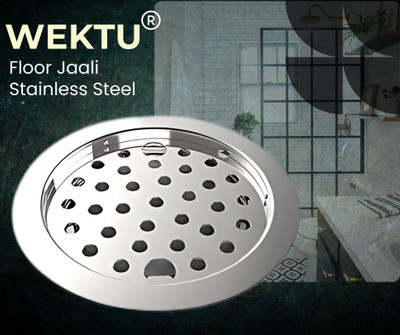 WEKTU Floor Stainless Steel Pop-Up Strainer(12 cm Set of 1)