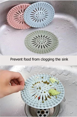 Imegaz Floor Plastic Pop-Up Strainer(7 cm Set of 5)