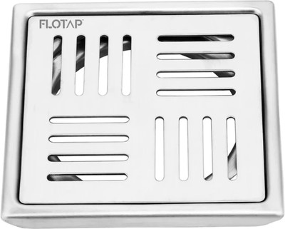 Flotap Floor Stainless Steel Push Down Strainer(15 cm Set of 1)