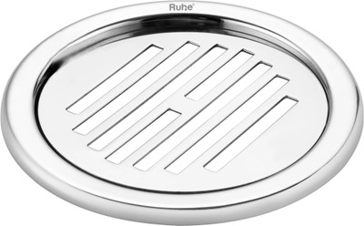 RUHE Floor Stainless Steel Push Down Strainer(12.7 cm Set of 1)