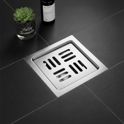 Fossa Floor Stainless Steel Push Down Strainer(12.7 cm Set of 1)