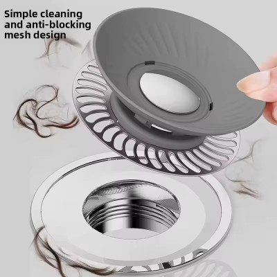 Bwogue Basin, Bathroom Sink, Bathtub, Floor, Kitchen Sink Stainless Steel, Plastic Pop-Up Strainer(6.2 cm Set of 1)