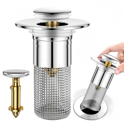 PRATYADH Basin, Bathroom Sink Stainless Steel Pop-Up Strainer(3 cm Set of 1)
