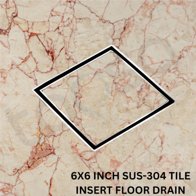 Tapsa Floor Stainless Steel Push Down Strainer(15 cm Set of 1)