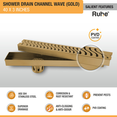 RUHE Floor Stainless Steel Push Down Strainer(6 cm Set of 1)