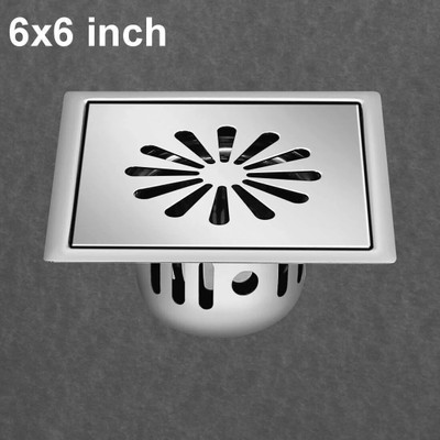 Sanjay Chilly Floor Stainless Steel Push Down Strainer(15.3 cm Set of 1)