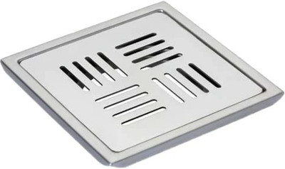 HAJAR Floor Stainless Steel Push Down Strainer(11 cm Set of 2)