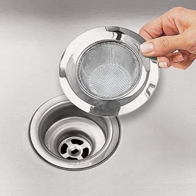 krishna steel Basin, Bathroom Sink, Kitchen Sink Stainless Steel Push Down Strainer(6 cm Set of 1)