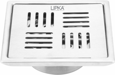 Lipka Floor Stainless Steel Push Down Strainer(15.24 cm Set of 1)