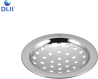 DLII Floor Stainless Steel Push Down Strainer(12.7 cm Set of 1)