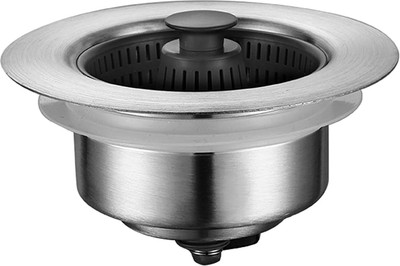 INFINITE HOME Kitchen Sink Stainless Steel Push Down Strainer(15 cm Set of 1)