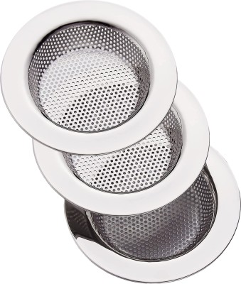 KUBER INDUSTRIES Bathroom Sink, Kitchen Sink Stainless Steel Push Down Strainer(11 cm Set of 3)