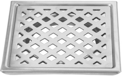 KAMAL Floor Stainless Steel Push Down Strainer(11 cm Set of 1)