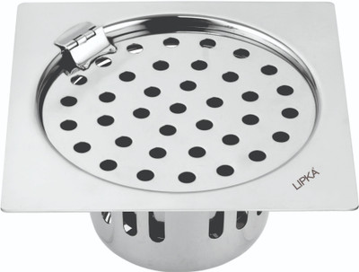 Lipka Floor Stainless Steel Push Down Strainer(14 cm Set of 1)