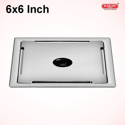 Sanjay Chilly Floor Stainless Steel Push Down Strainer(15.3 cm Set of 1)