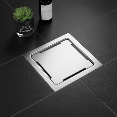 Fossa Floor Stainless Steel Push Down Strainer(12.7 cm Set of 1)