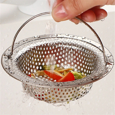 Giffy Basin Stainless Steel Push Down Strainer(11 cm Set of 1)