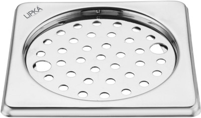Lipka Floor Stainless Steel Push Down Strainer(15.2 cm Set of 2)