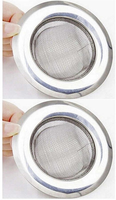 Vadhavan Bathroom Sink Stainless Steel Push Down Strainer(11 cm Set of 2)