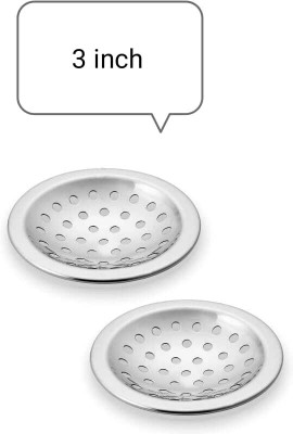 UNIKITCH Floor Stainless Steel Push Down Strainer(7.62 cm Set of 2)