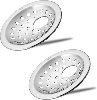 RUHE Floor Stainless Steel Push Down Strainer(13 cm Set of 2)