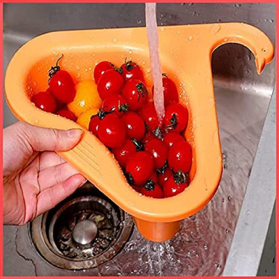 NCRY Kitchen Sink Plastic Push Down Strainer(10 cm Set of 1)