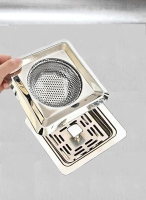 Vadhavan Kitchen Sink, Basin Stainless Steel Push Down Strainer(11 cm Set of 1)