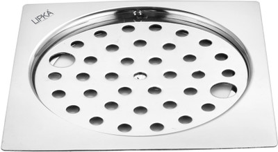 Lipka Floor Stainless Steel Push Down Strainer(12.7 cm Set of 2)