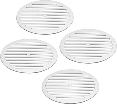 RUHE Floor Stainless Steel Push Down Strainer(12.7 cm Set of 4)