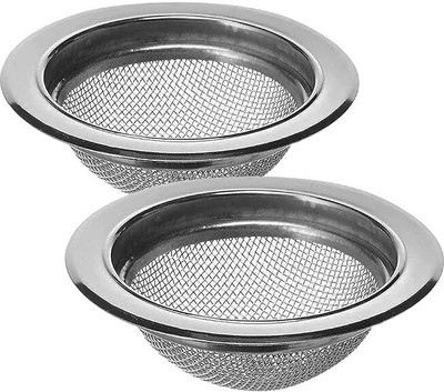 ISET Basin Stainless Steel Push Down Strainer(11 cm Set of 2)