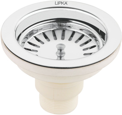 Lipka Kitchen Sink Stainless Steel Push Down Strainer(4.5 cm Set of 1)