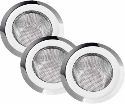 vedika kitchenware Basin Stainless Steel Push Down Strainer(15 cm Set of 3)